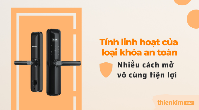 Khóa cửa căn hộ Vickini 39887.001 OBP Đen mờ linh hoạt